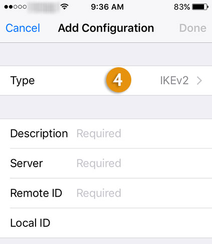 l2tp on Iphone