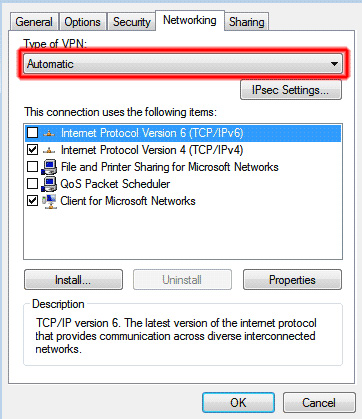 HideIpVPN IpSec Vista