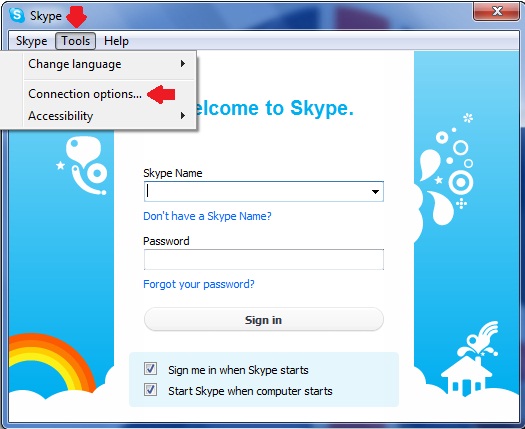 skype over proxy