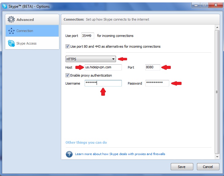 skype over proxy