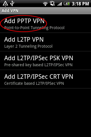 Configure uma VPN no Android 5 e superior