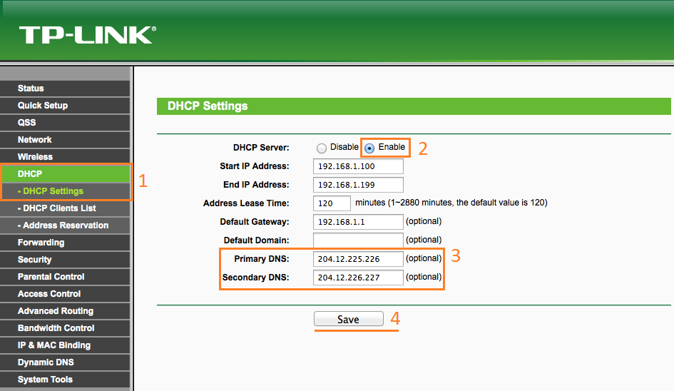 TP-Link router Smart DNS setup