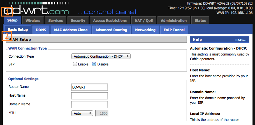 DD-WRT router Smart DNS setup