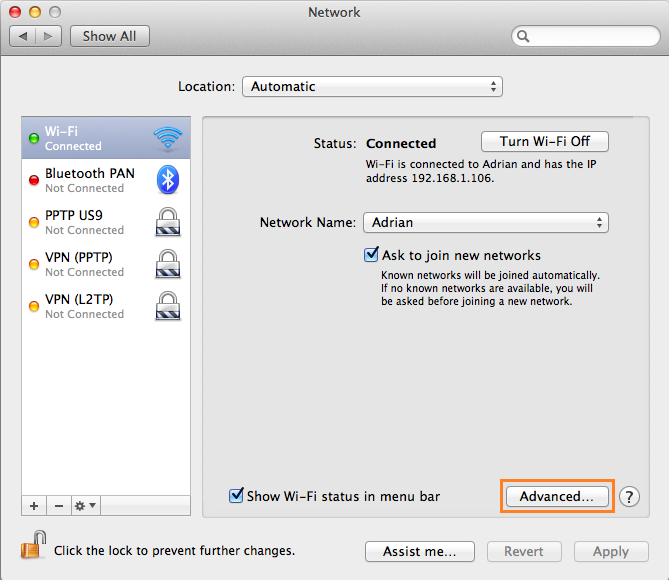 Smart DNS Mac OSX setup