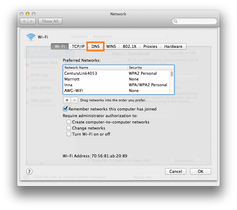 Smart DNS Mac OSX setup