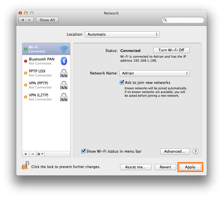 Smart DNS Mac OSX setup