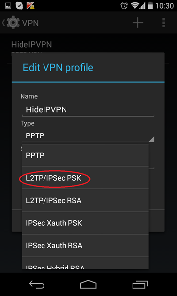 android vpn 5 l2tp