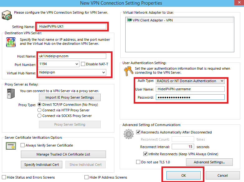 SoftEther VPN Windows 10