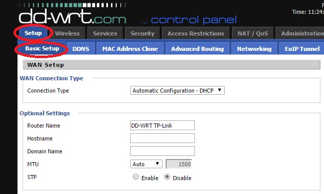 DD-WRT PPTP VPN setup