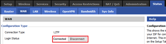 L2TP VPN setup on DD-WRT router