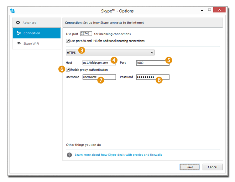 proxy on skype