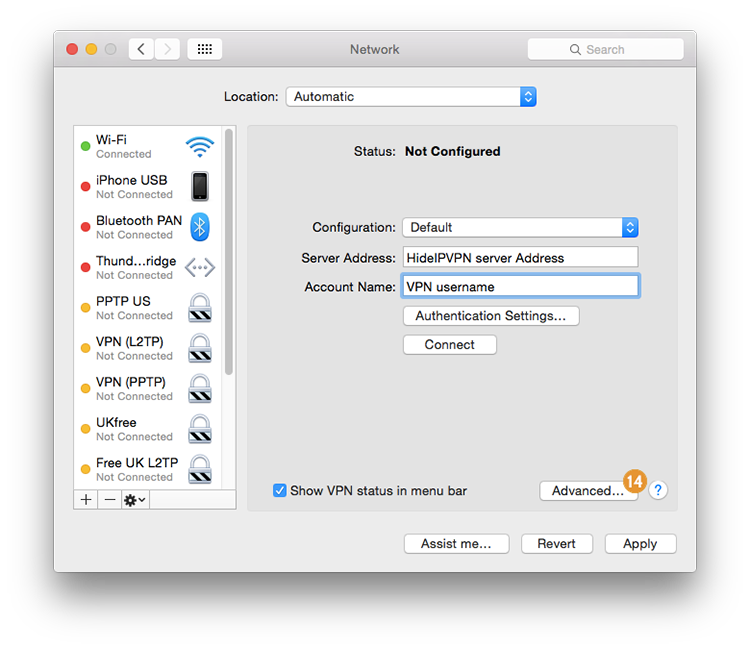 VPN on Mac