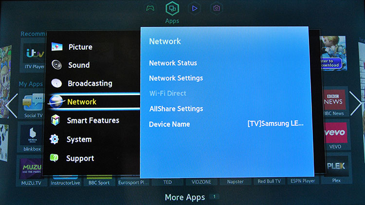 How to set up samsung tv