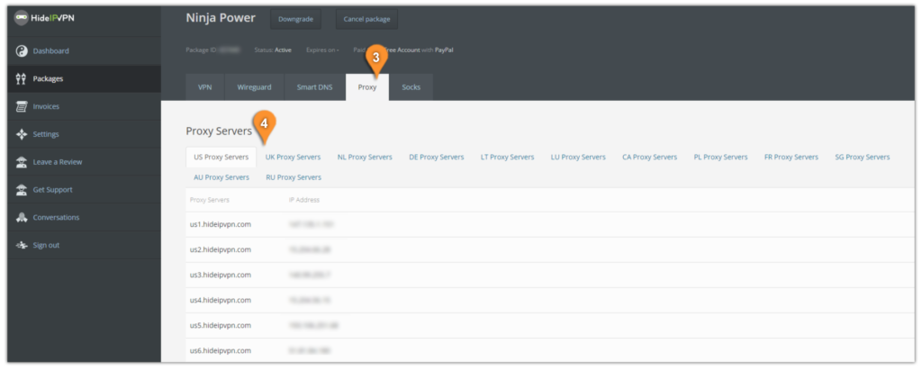 proxy servers HideIPVPN 2