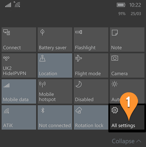 PPTP on Windows 10 mobile