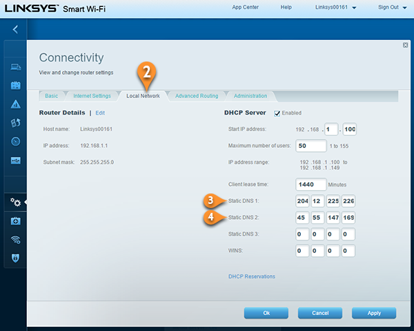 Smart DNS on Linksys