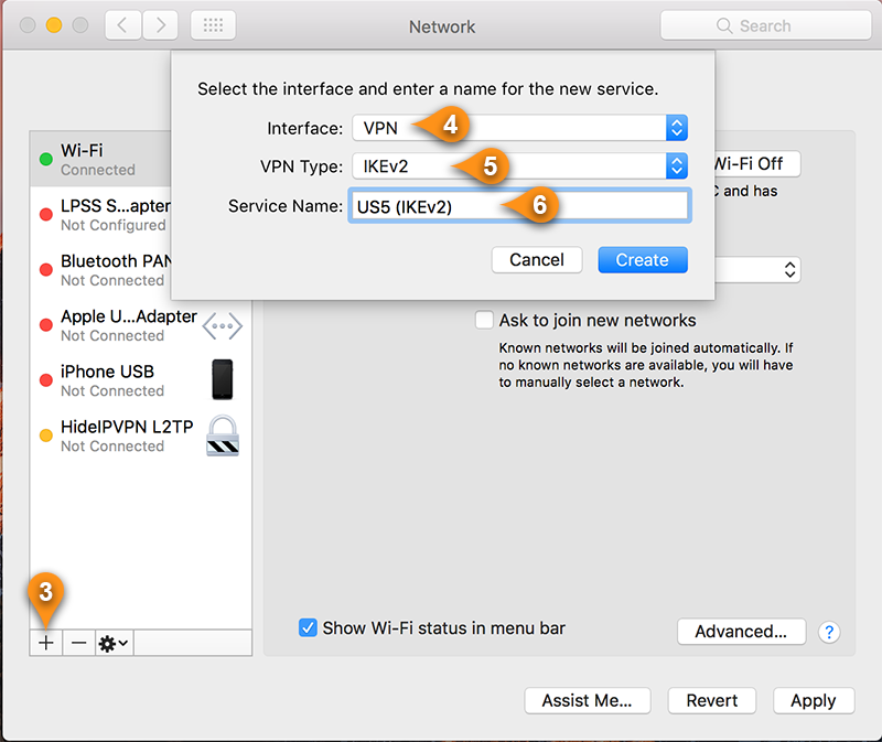 How to setup IKEv2 VPN on macOS X