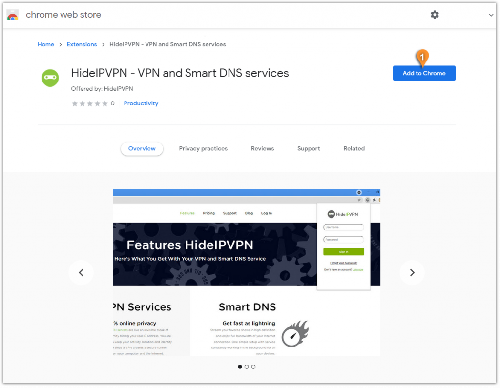 hideipvpn chrome extension