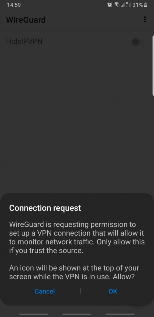 wireguard android connect