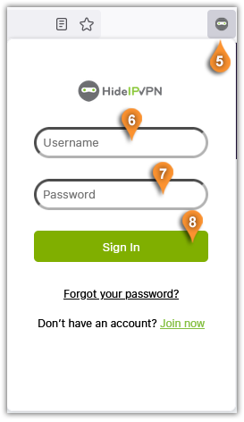 hideipvpn firefox sign in