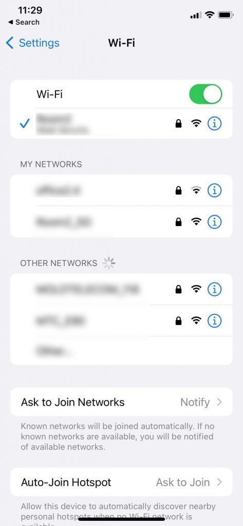 How to find ssid on iOS