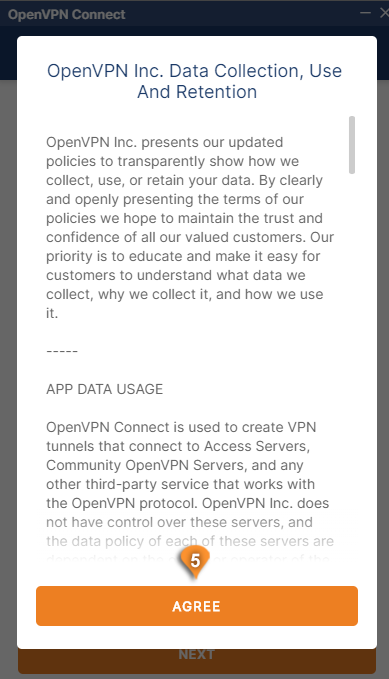 openvpn connect data retention