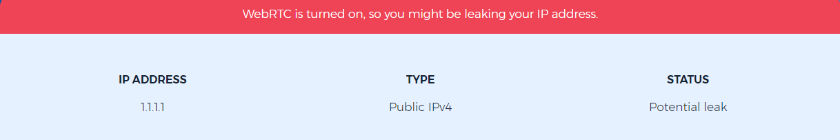 webrtc leak