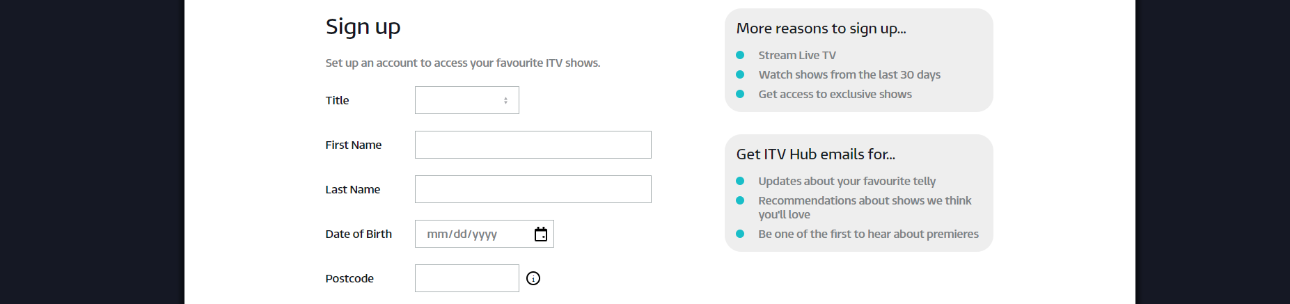 register itv account