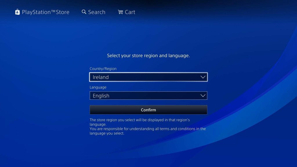 change psn country