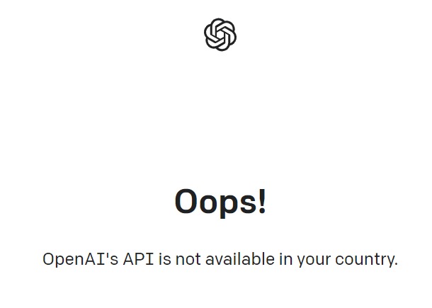 OpenAI is not available in your country