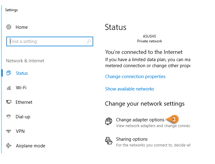 change adapter options windows 11