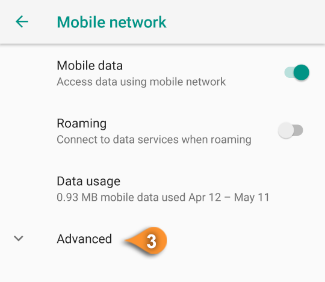 advanced mobile network android