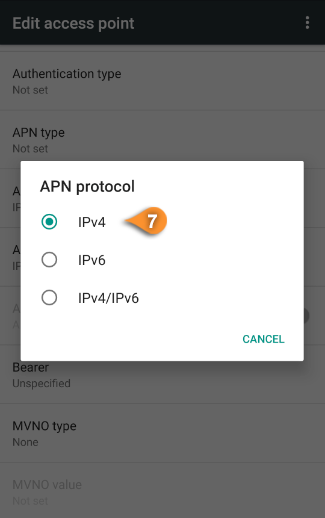 ipv4 apn android