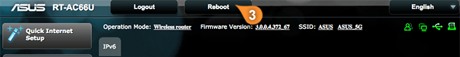 disable ipv6 asus router reboot