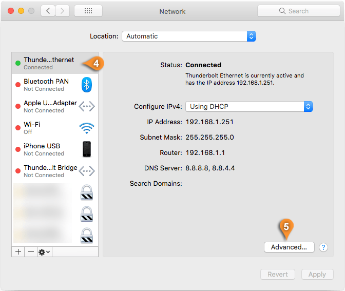 your connection network ipv6 macos
