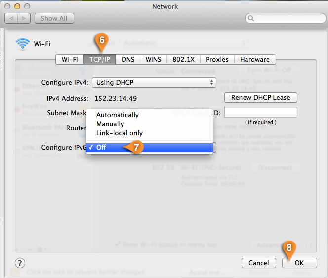 disable ipv6 macos